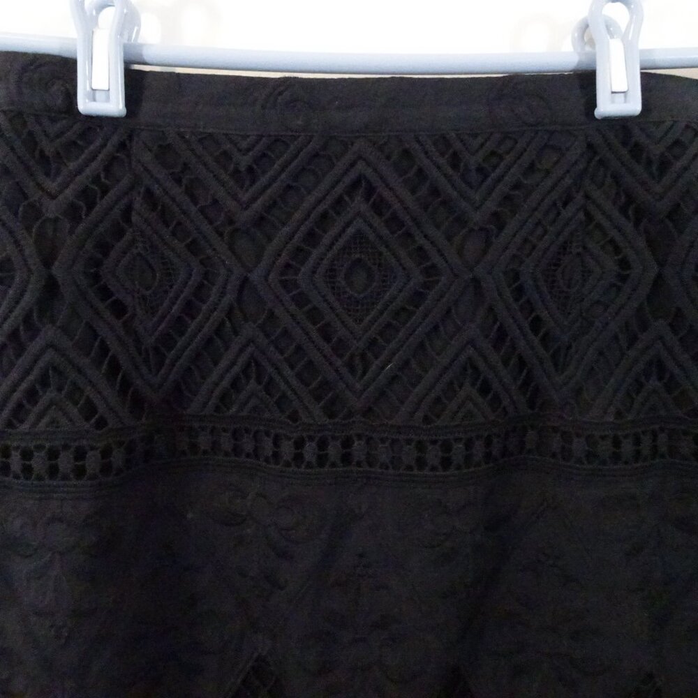 Anthropologie Skirt Moulinette Soeur Black Lace Pencil Size 2 NEW Feminine Goth - Picture 3 of 7